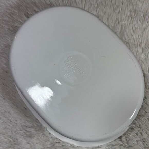 Vintage CorningWare French White Oval 2.5qt Baking Dish with Lid C-225-B - Picture 10 of 14
